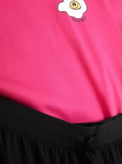 Piżama z T-shirtem i szortami z nadrukiem