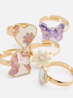 Pierścionki na każdą okazję, zmienny rozmiar, 5 szt.