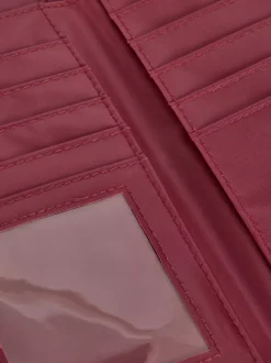 Pikowana portmonetka ze sztucznej skóry z inicjałem