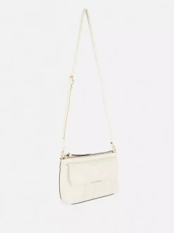 Pikowana torebka na ramię ze sztucznej skóry