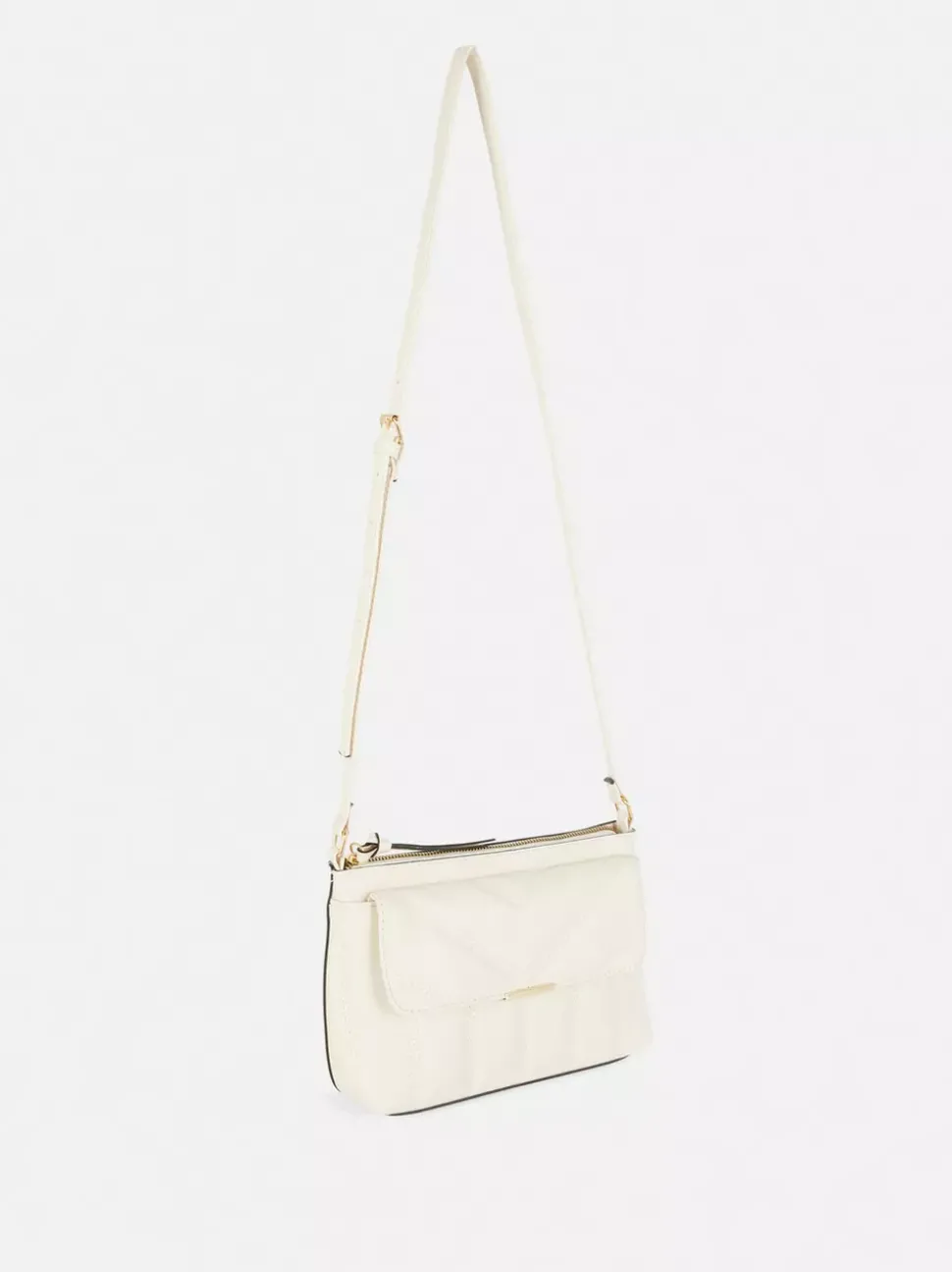 Pikowana torebka na ramię ze sztucznej skóry