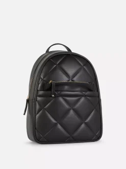 Pikowany plecak ze sztucznej skóry