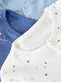 Śpioszki na długi rękaw z motywem dinozaura, 3 szt.