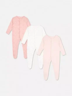 Śpioszki z długim rękawem, 3 szt.