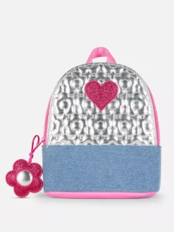 Plecak z brokatowym sercem