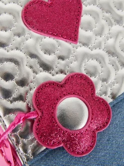 Plecak z brokatowym sercem