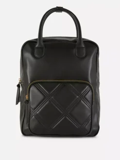 Plecak ze sztucznej skóry z uchwytem do przenoszenia