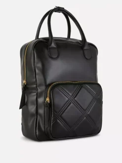 Plecak ze sztucznej skóry z uchwytem do przenoszenia