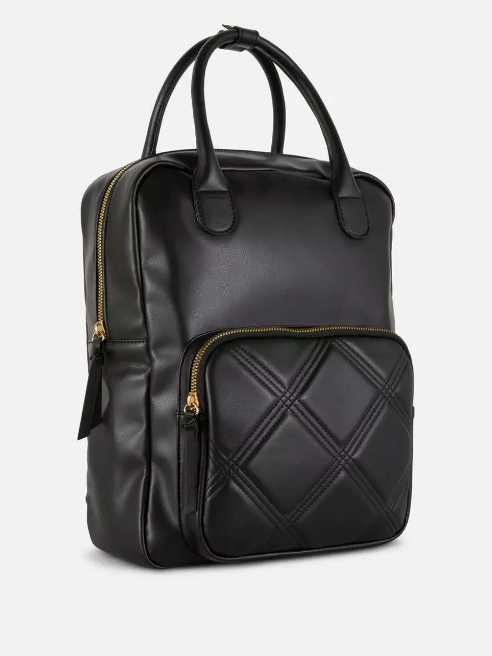 Plecak ze sztucznej skóry z uchwytem do przenoszenia