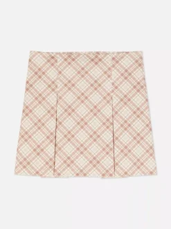 Plisowana spódnica w kratę