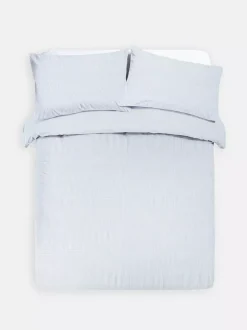 Pościel z materiału seersucker w paski, rozmiar king