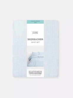 Pościel z materiału seersucker w paski, rozmiar king