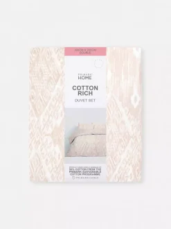 Pościel ze spranym wzorem ikat na łóżko dwuosobowe