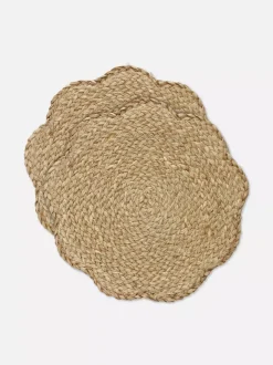 Podkładki rattanowe w kształcie muszelki, 2 szt.