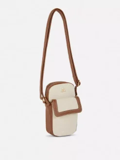 Pokrowiec na telefon z płótna i sztucznej skóry