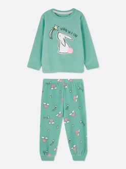 Polarowa piżama z motywem króliczka