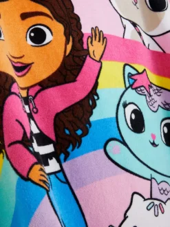 Ponczo z kapturem z tkaniny frotte, Koci domek Gabi