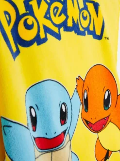 Ponczo z tkaniny frotte z kapturem, motyw Pokémonów