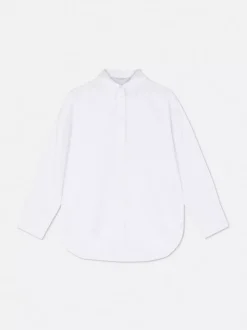 Popelinowa koszula z długim rękawem
