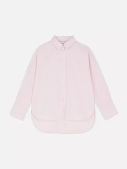 Popelinowa koszula z długim rękawem