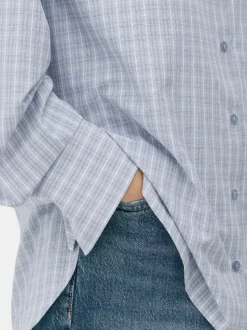 Popelinowa koszula z długim rękawem