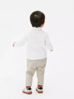 Popelinowa koszula z długim rękawem