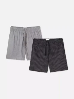 Popelinowe szorty piżamowe, 2 pary