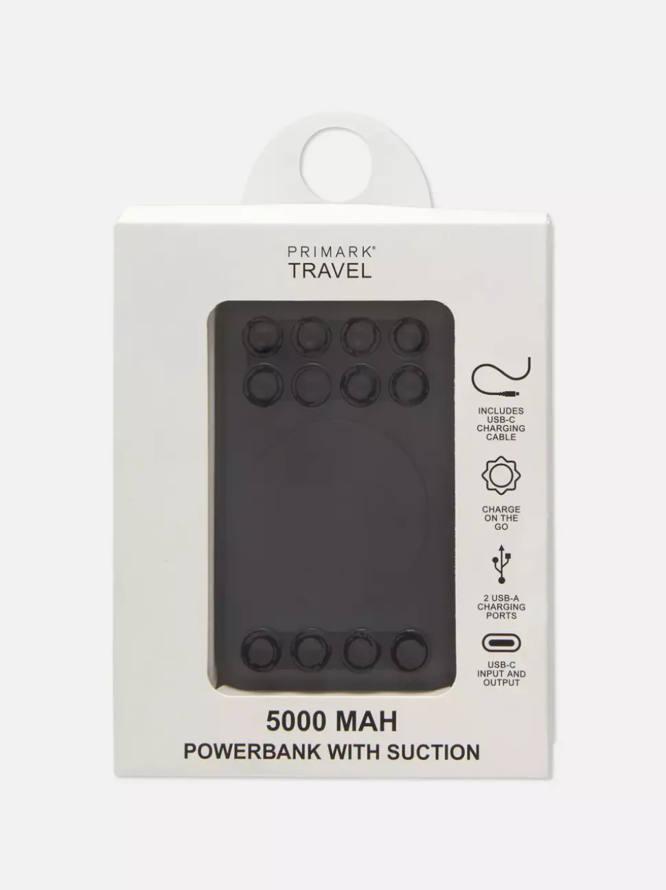 Powerbank 5000 mAh z przyssawkami
