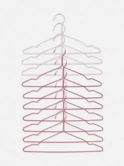 Powlekane metalowe wieszaki, 10 szt.