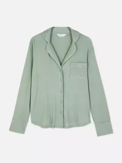 Prążkowana koszula piżamowa