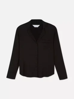 Prążkowana koszula piżamowa