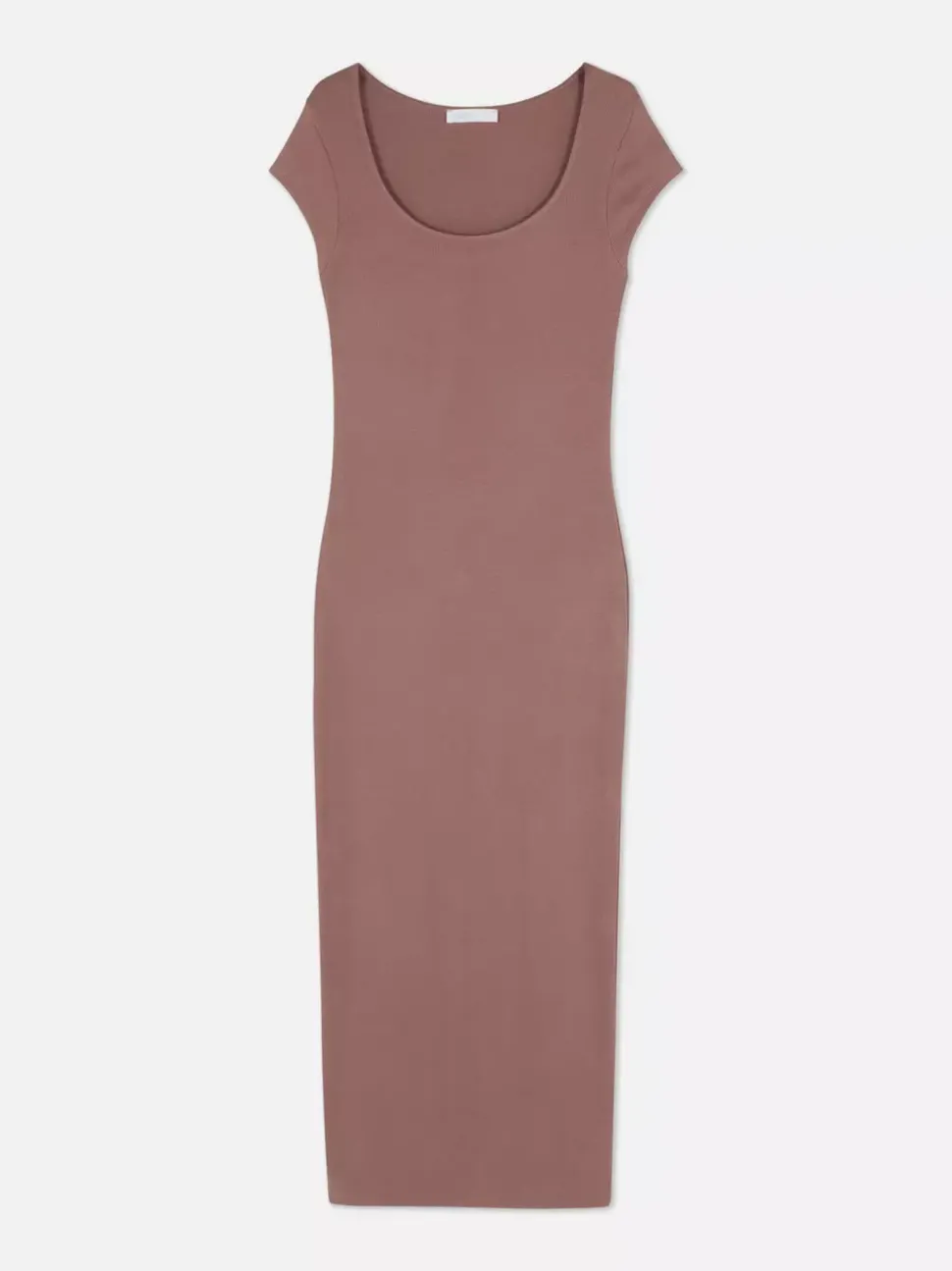 Prążkowana sukienka maxi o dopasowanym kroju