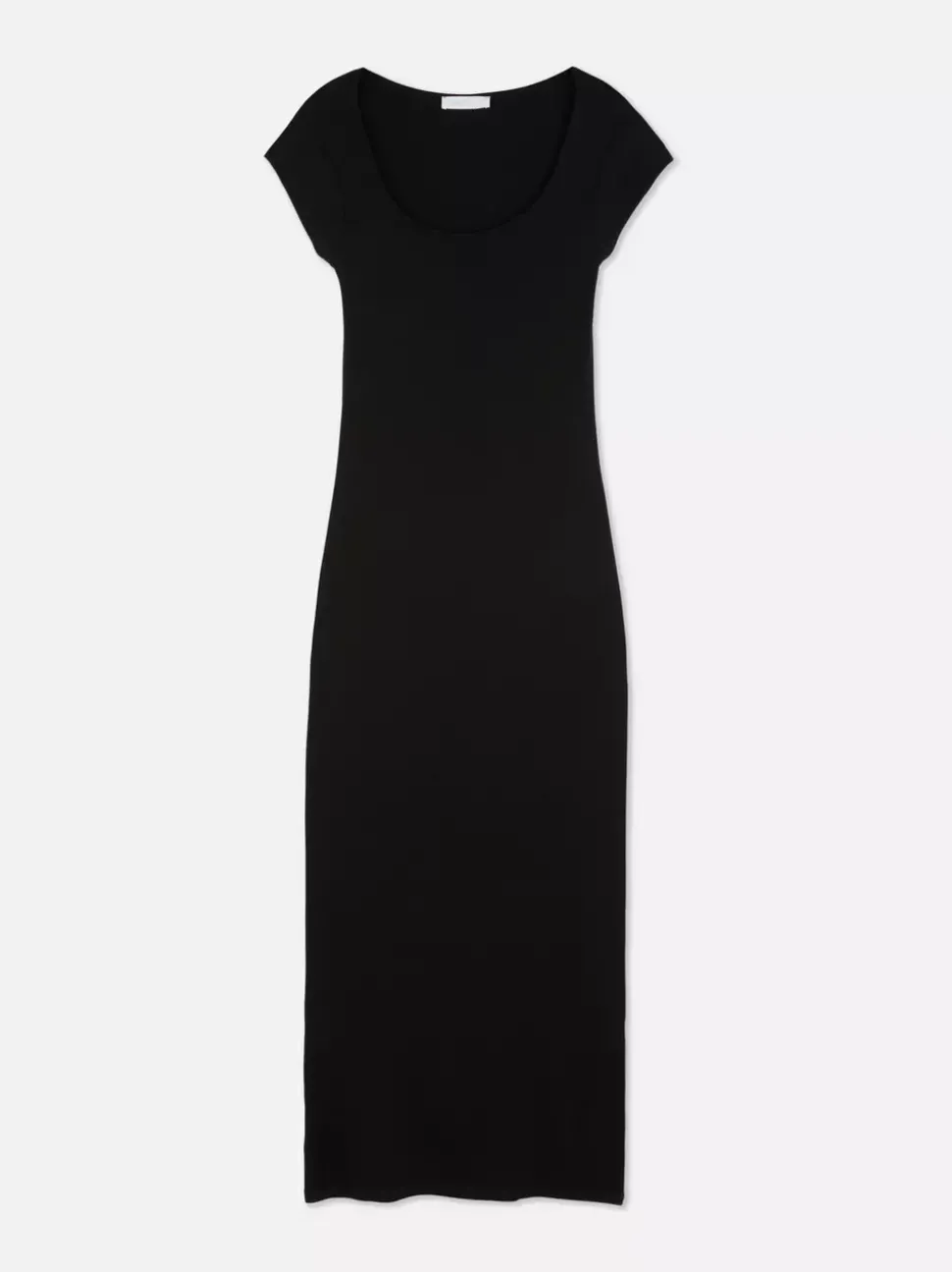 Prążkowana sukienka maxi o dopasowanym kroju