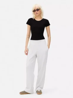 Prążkowane body typu T-shirt