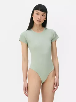 Prążkowane body typu T-shirt