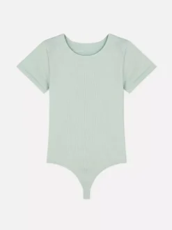 Prążkowane body typu T-shirt