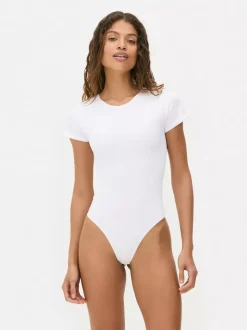 Prążkowane body typu T-shirt