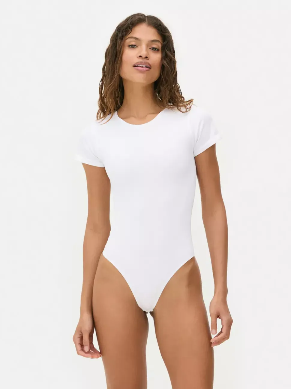 Prążkowane body typu T-shirt