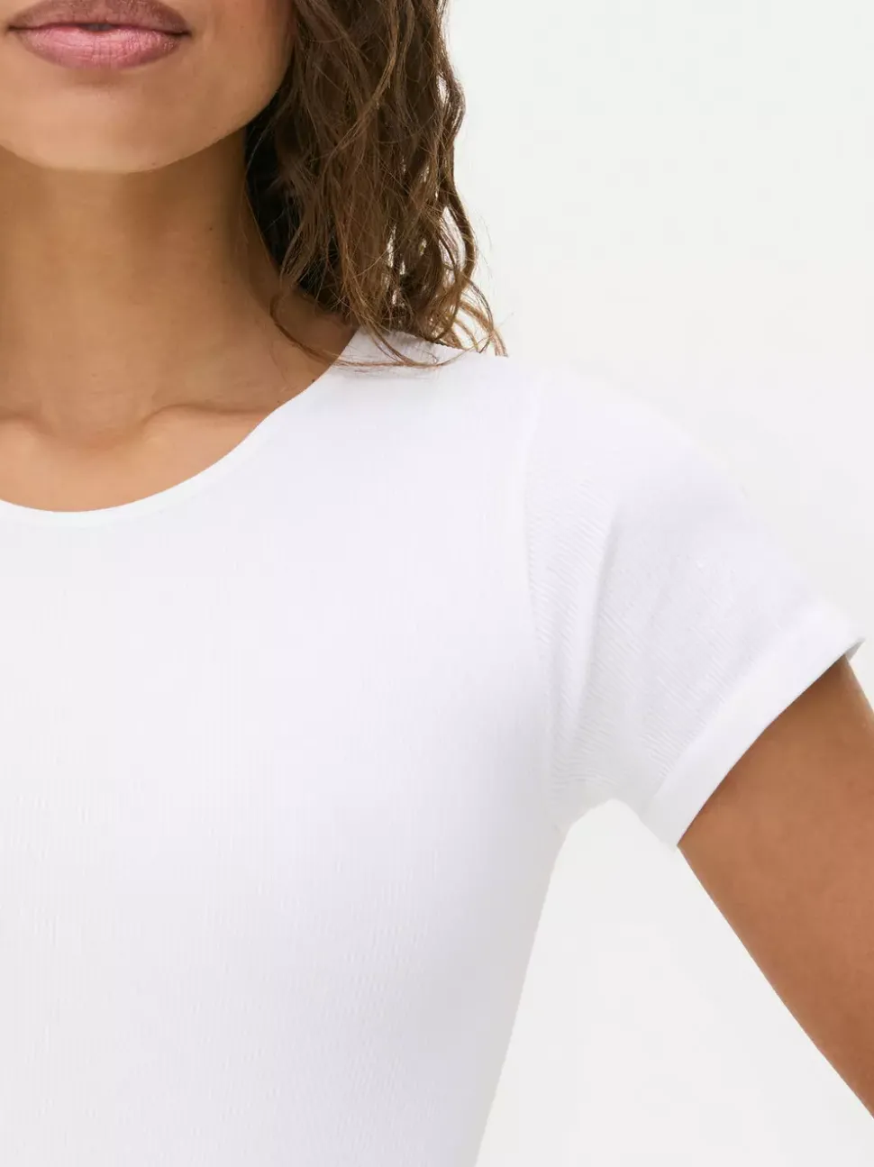 Prążkowane body typu T-shirt