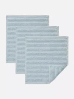Prążkowane ściereczki do twarzy, 3 szt.