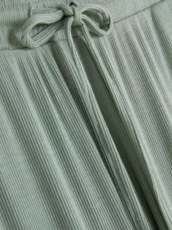 Prążkowany dół od piżamy z szerokimi nogawkami