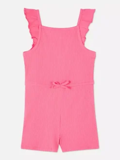 Prążkowany kombinezon z falbanką