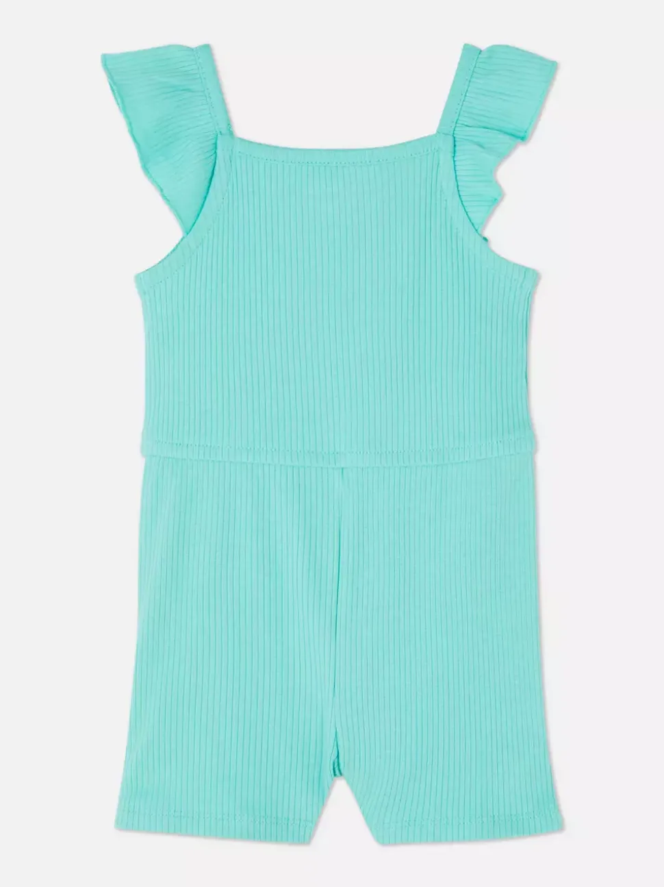 Prążkowany kombinezon z falbanką