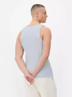 Prążkowany top bez rękawów na co dzień