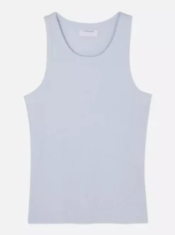 Prążkowany top bez rękawów na co dzień