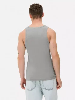 Prążkowany top bez rękawów na co dzień