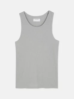 Prążkowany top bez rękawów na co dzień