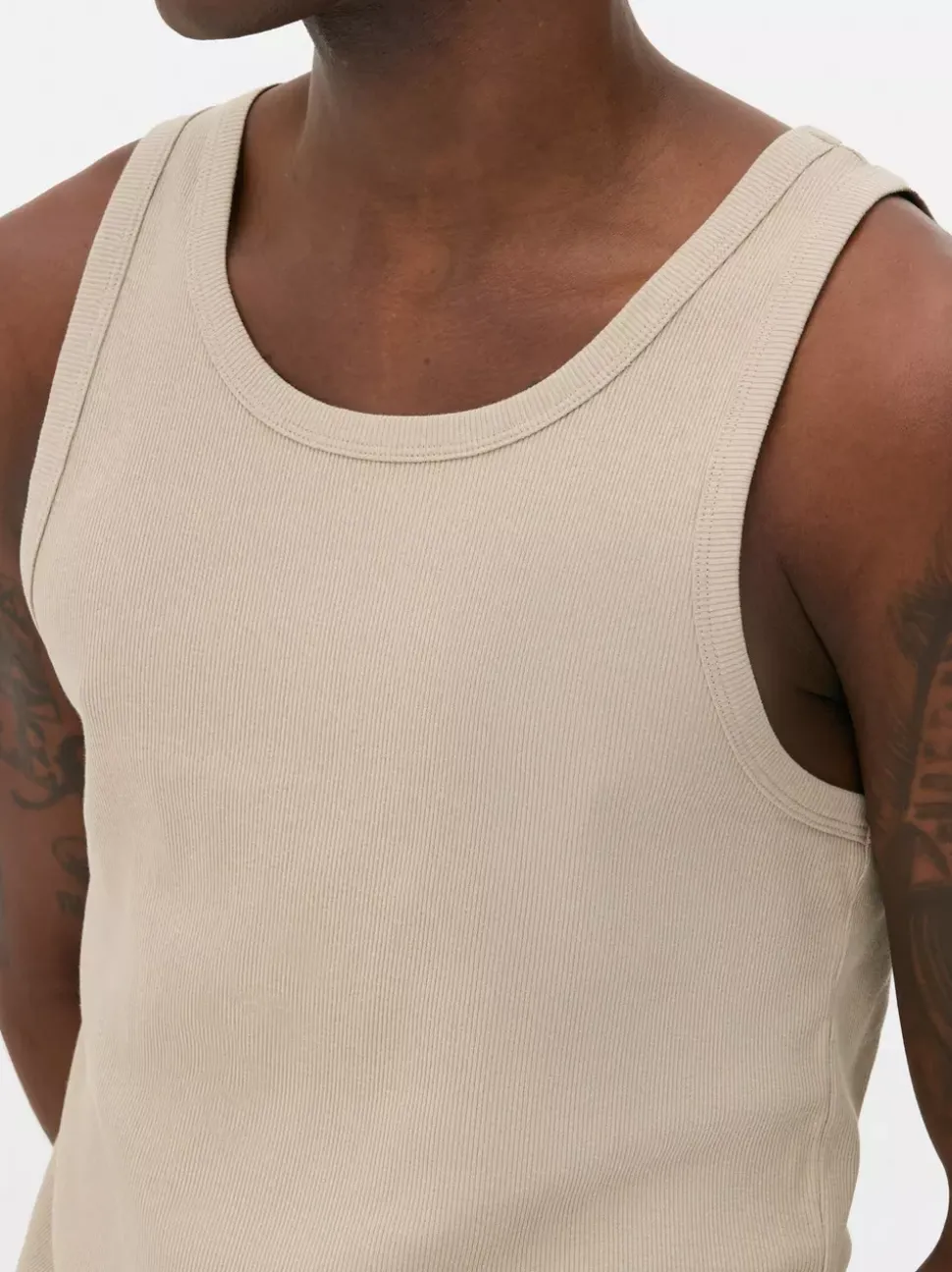 Prążkowany top bez rękawów na co dzień