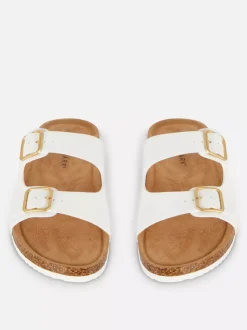 Profilowane sandały z podwójnym paskiem