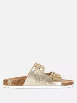 Profilowane sandały z podwójnym paskiem